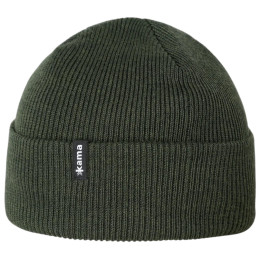 Căciulă croșetată merino Kama LA05 verde închis dark green