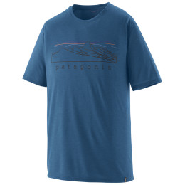 Tricou bărbați Patagonia Men's Capilene Cool Trail Shirt - Stratapeaks albastru Aquatic Blue