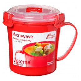 Cană Sistema Microwave Medium Soup Mug Red