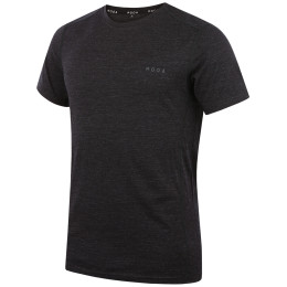 Tricou bărbați MOOA MerinoSilk 160 short negru black melange