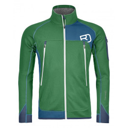 Geacă bărbați Ortovox Fleece Plus Jacket verde/albastru Irish green