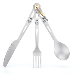 Tacâm Keith Titanium 3-Piece Titanium Cutlery Set gri