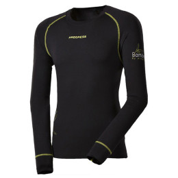 Tricou termic bărbați Progress Tricou termo E NDR 28DA mâneci lungi 2 negru Black/GreenStitching