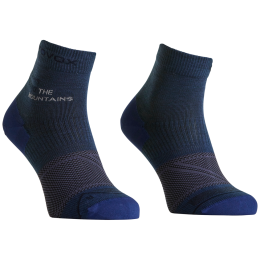 Șosete merino bărbați Ortovox Alpine Light Quarter Socks M albastru/gri Blue Nunatak