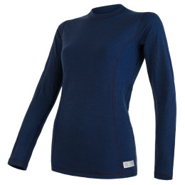 Tricou funcțional pentru femei cu mânecă lungă Sensor Merino DF albastru închis deep blue