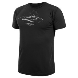 Tricou funcțional bărbați Sensor Coolmax Tech Mountains negru