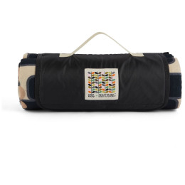 Pătură de picnic Regatta Orla Kiely Printed Picnic Blanket negru/bej Giant Square Flower Mono