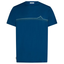 Tricou bărbați Icebreaker Men Merino 150 Tech Lite SS Tee Range Stripes albastru Atlantis