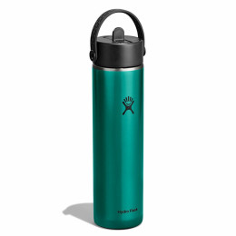 Termos Hydro Flask 24 Oz Lightweight Wide Flex Straw Cap verde Emerald Green