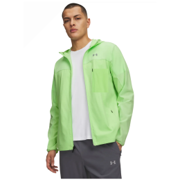 Geacă bărbați Under Armour Velociti Pro Storm Jacket verde deschis Lumos Lime / / Reflective