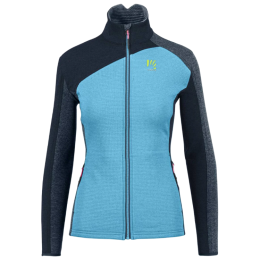 Hanorac funcțional de damă Karpos Federa Full-Zip W Fleece albastru / negru Blue Atoll/Vulcan/Midnight