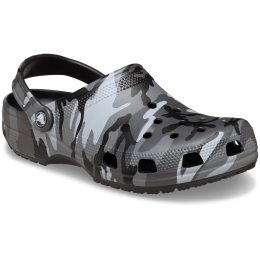 Papuci Crocs Classic Camouflage Clog negru/gri Black/Slate Grey
