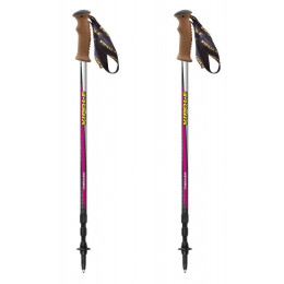 Bețe de trekking Vipole Trekker Cork roz