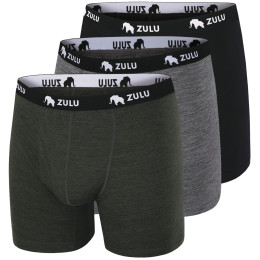 Boxeri bărbați Zulu Merino 160 6in 3-pack diferite variații de culori