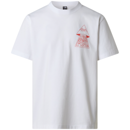 Tricou bărbați The North Face M Mountain Play Relaxed Short Sleeve Tee-Graphic alb TNF WHITE
