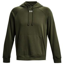 Hanorac bărbați Under Armour Rival Fleece Hoodie verde închis Marine OD Green / / White
