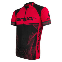 Tricou ciclism bărbați Sensor Cyklo Team Up negru/roșu