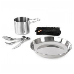 Set de veselă GSI Outdoors Glacier Stainless 1 Person Set