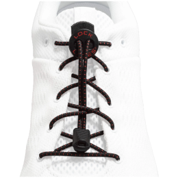 Șireturi încălțăminte Lock Laces Original negru/roșu RK Pro Series