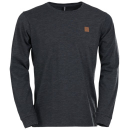 Tricou funcțional bărbați Fundango Justin Longsleeve T-shirt negru black heather