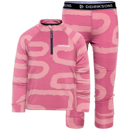 Lenjerie funcțională copii Didriksons Jadis Kids Pr Set 5 Path Heather Pink roz Path Heather Pink