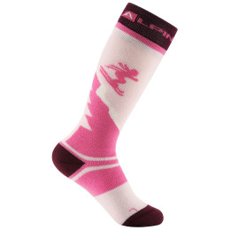 Șosete copii Alpine Pro Skyro Pink roz RŮŽOVÁ