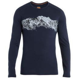 Tricou bărbați Icebreaker M Mer 200 Oasis LS Crewe Remarkables albastru închis