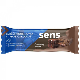 Baton Sens Proteine de Greier în Ciocolată Neagră - Brownie de Ciocolată (60g)