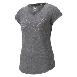 Tricou femei Puma Train Favorite Heather Cat Tee gri