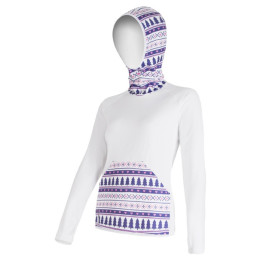 Hanorac femei Sensor Tecnostretch alb cu glugă alb