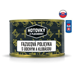 Supă Hotovky z plechovky Supă de fasole cu afumătură și cârnat 400ml