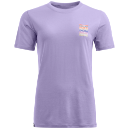 Tricou funcțional femei Ortovox 140 Cool Mtn Gradient Ts violet Lush Lavender