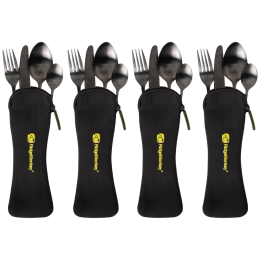 Set tacâmuri Ridge Monkey DLX Cutlery Set Four Pack