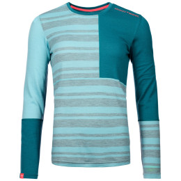 Tricou funcțional femei Ortovox W's 185 Rock'N'Wool Long Sleeve albastru deschis