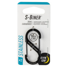 Carbinieră auxiliară Nite Ize S-Biner Stainless Steel #2 negru Černá