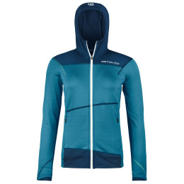 Hanorac funcțional de damă Ortovox Fleece Light Hoody W 2024 albastru mountain blue