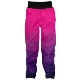 Pantaloni softshell copii WAMU Mozaika purple roz/violet