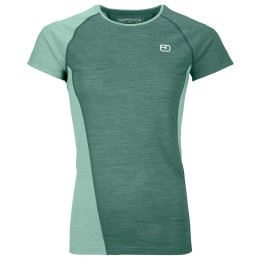 Tricou funcțional femei Ortovox 120 Cool Tec Fast Upward Ts W albastru/verde arctic grey