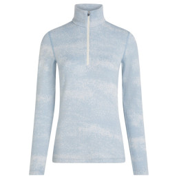 Tricou funcțional femei Icebreaker Women M 260 Tech Vertex LS HZ Chillwave albastru/alb Snow/Zincblue/J