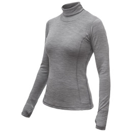 Tricou funcțional femei Sensor Merino Bold Roll Neck dl.rukáv gri