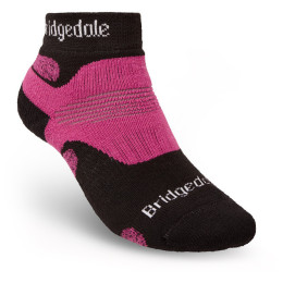 Șosete femei Bridgedale Hike MW MP Ankle negru/roz Black/Pink