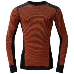 Tricou funcțional bărbați Devold Reverso Merino Shirt Man portocaliu/gri Brick