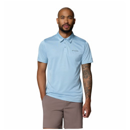 Tricou bărbați Columbia Columbia Hike™ Polo albastru Ripple Blue Heather