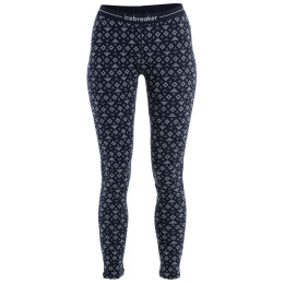 Colanți femei Icebreaker W Mer 260 Vertex Leggings First Snow albastru închis