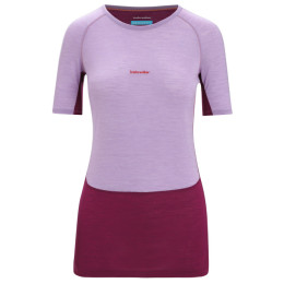 Tricou funcțional femei Icebreaker Women 125 ZoneKnit™ SS Crewe roz/violet