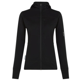 Hanorac funcțional de damă Icebreaker W M 300 Descender LS Zip Hoodie negru Black