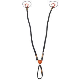 Buclă Camp X-Gyro Leash - 92/147 Cm negru/portocaliu