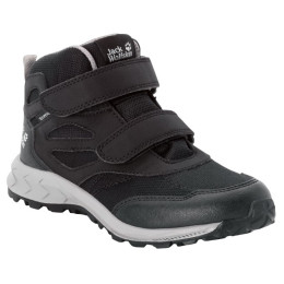 Încălțăminte copii Jack Wolfskin Woodland Texapore Mid Vc K negru/gri black / grey