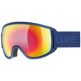 Ochelari de schi Uvex Topic FM spheric albastru navy matt dl/rainbow-ros