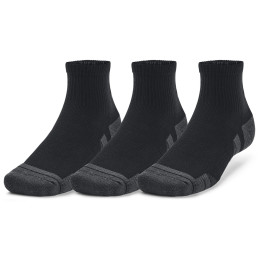 Set șosete Under Armour Performance Tech 3pk Qtr negru Black / Black / Jet Gray